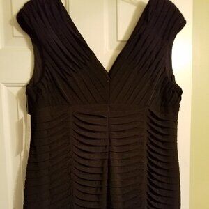 Adrianna Papell black pleated dress 22W